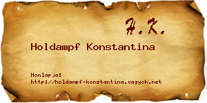 Holdampf Konstantina névjegykártya